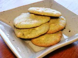 Matcha Pine Nut White Chocolate cookie